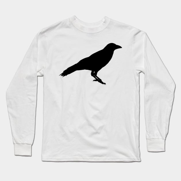 Crow Silhouette Long Sleeve T-Shirt by ShirtyLife